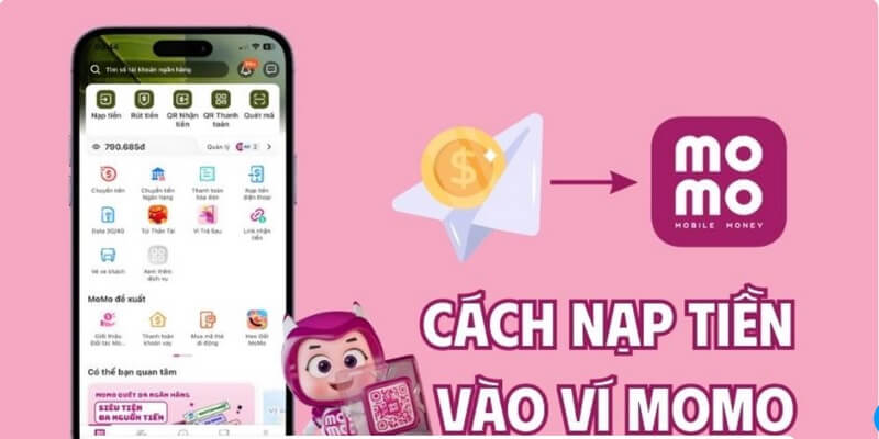 Nạp tiền 78Win qua ví điện tử là Momo